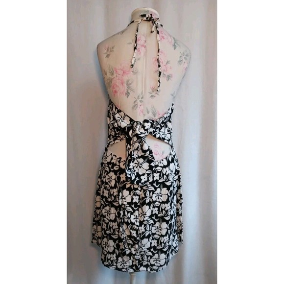 Faithfull the Brand Gaia Behati Floral Mini Dress Black White Lined Size 8/L NWT - Picture 7 of 15